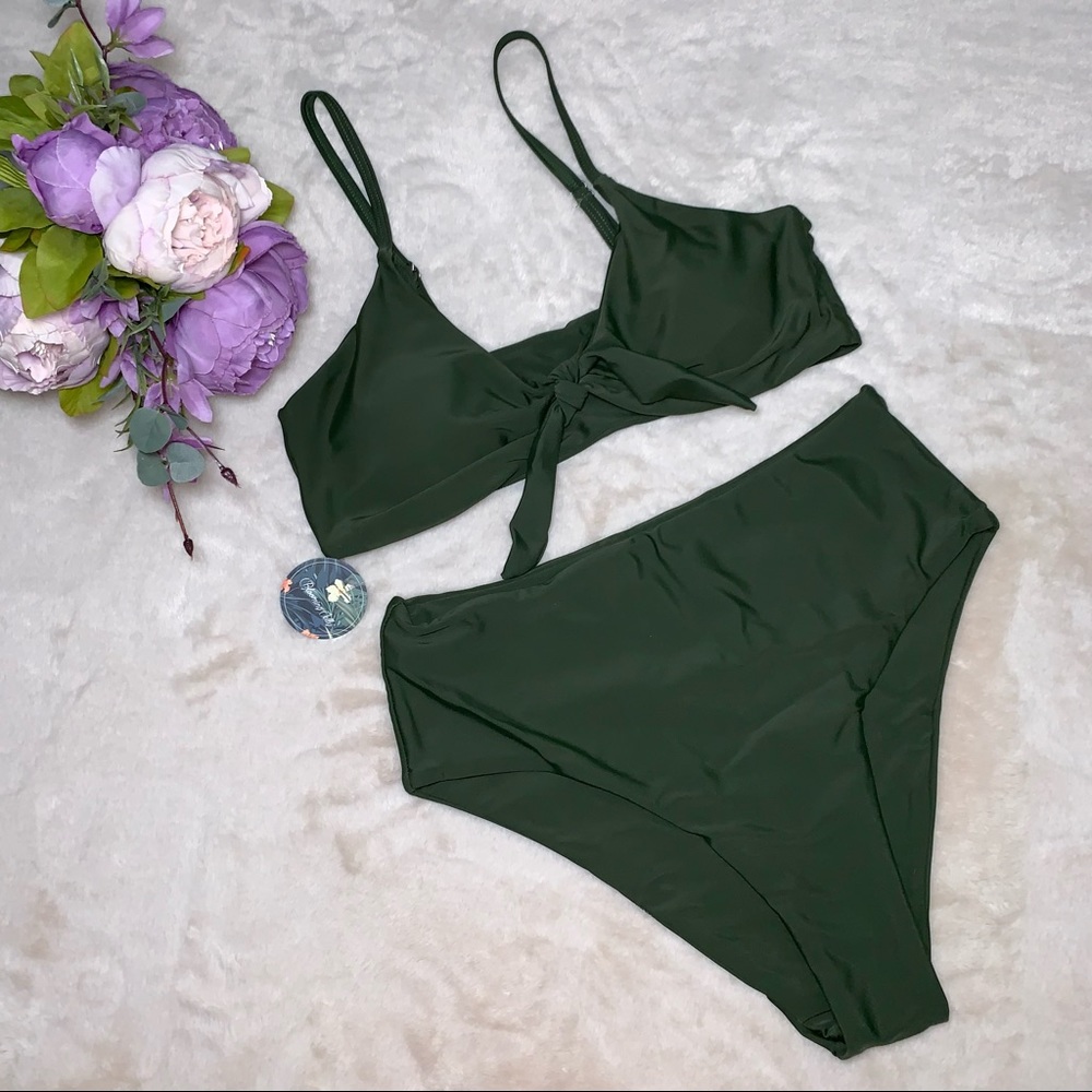 NWT Green High Waisted Bikini